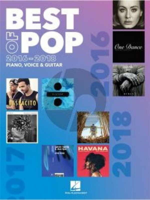 Best of Pop 2016-2018&nbsp;&nbsp;songbook piano/vocal/guitar&nbsp;&nbsp;