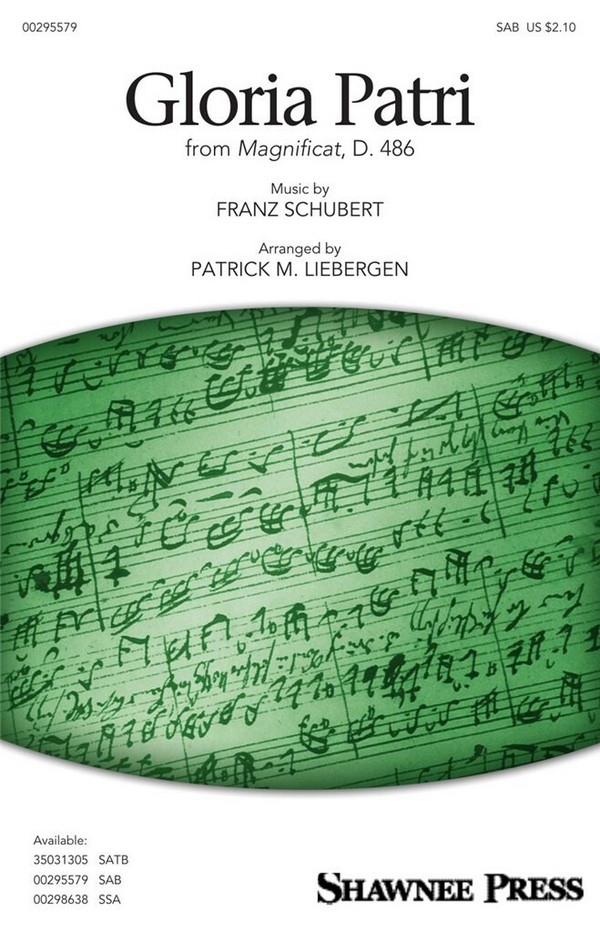 Franz Schubert, Gloria Patri&nbsp;&nbsp;SAB&nbsp;&nbsp;Choral Score