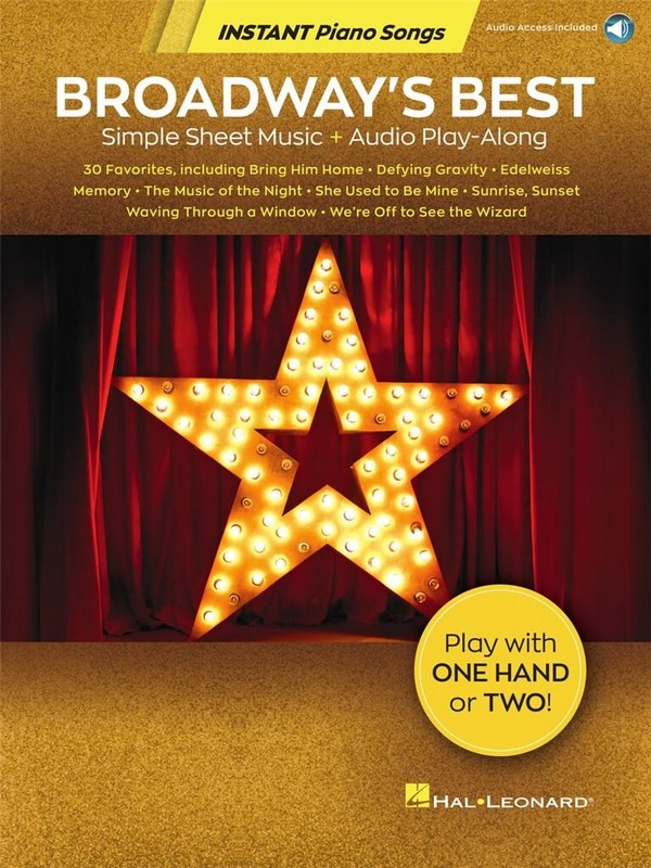 Broadway's Best (+Online Audio)&nbsp;&nbsp;for piano one or two hands (easy)&nbsp;&nbsp; 