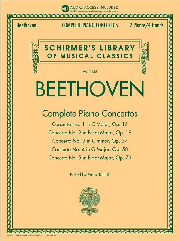 Complete Piano Concertos (+Online-Audio)&nbsp;&nbsp;for 2 pianos 4 hands&nbsp;&nbsp; 