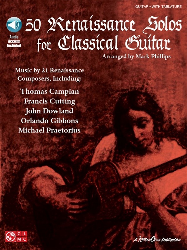 50 Renaissance Guitar Solos (+CD)  for classical guitar, with tablature  Phillips, Mark, arr.