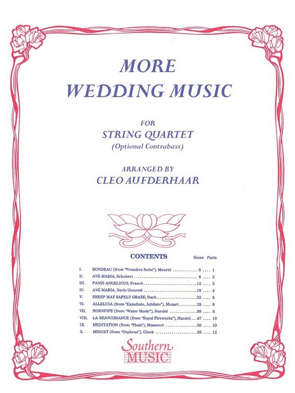 More Wedding Music for String Quartet&nbsp;&nbsp;String Quintet&nbsp;&nbsp;Partitur