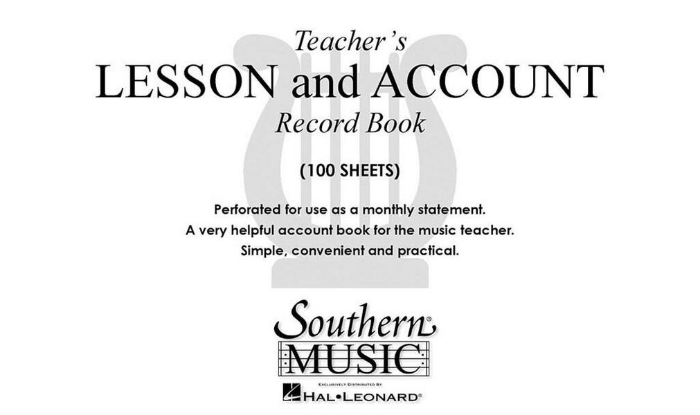 Teacher's Lesson And Account Record Book&nbsp;&nbsp;Record Book&nbsp;&nbsp;Buch