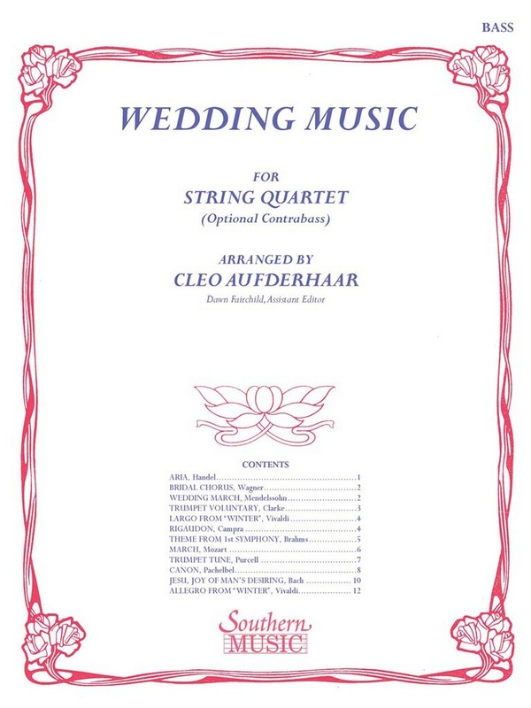 Wedding Music&nbsp;&nbsp;Double Bass&nbsp;&nbsp;Partitur + Stimmen