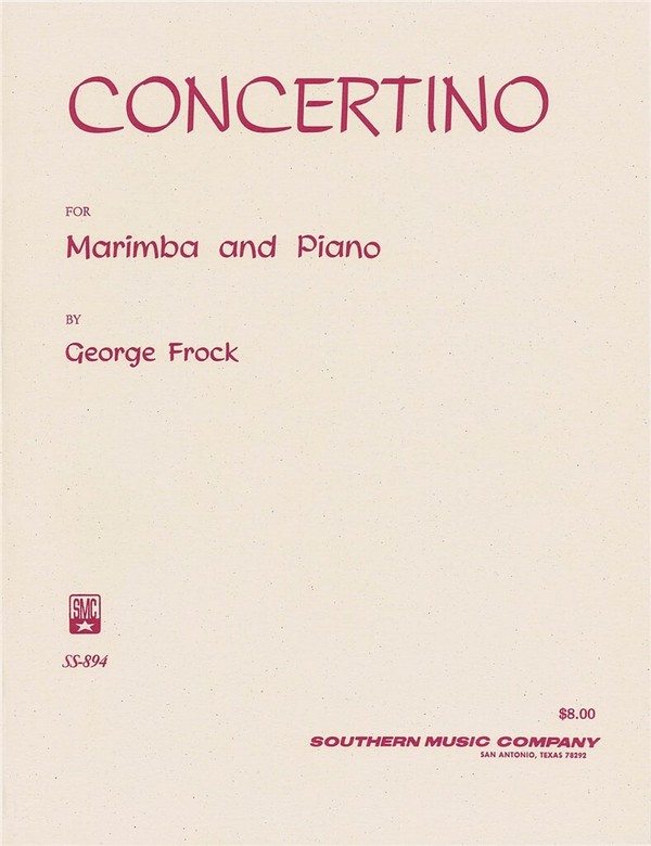 George Frock Concertino&nbsp;&nbsp;Marimba&nbsp;&nbsp;Buch