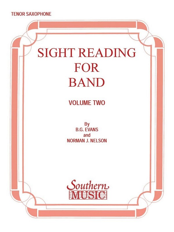 Billy Evans Sight Reading For Band, Bk. 2 (Srb2)&nbsp;&nbsp;Tenor Saxophone&nbsp;&nbsp;Stimme