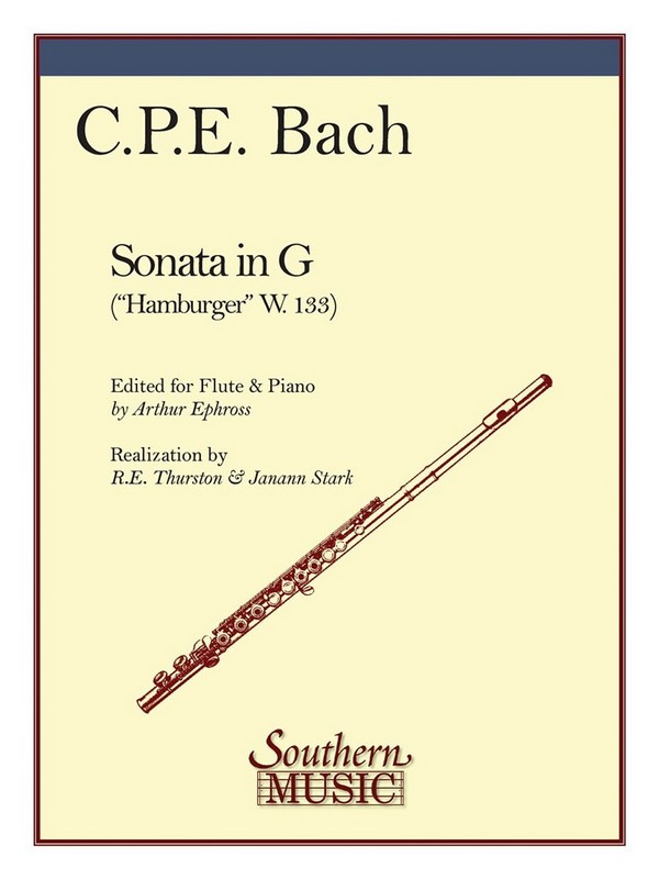 Carl Philipp Emanuel Bach Sonata In G (Hamburg)&nbsp;&nbsp;Flute&nbsp;&nbsp;Buch