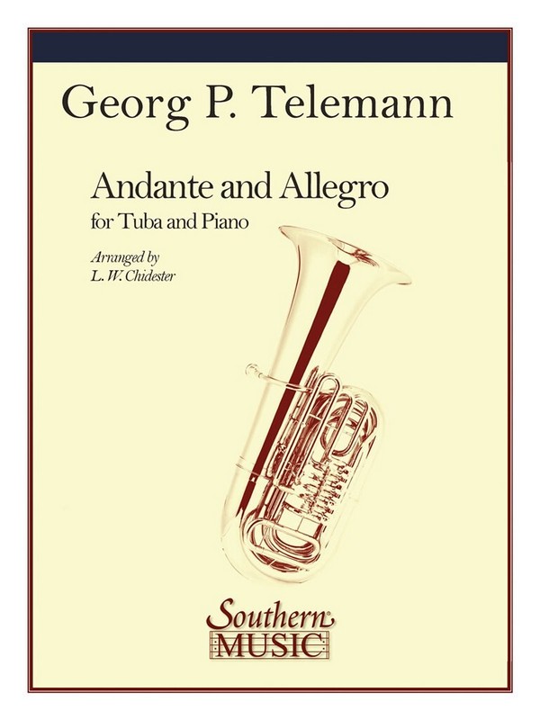 Georg Philipp Telemann Andante And Allegro&nbsp;&nbsp;Tuba und Klavier&nbsp;&nbsp;Buch