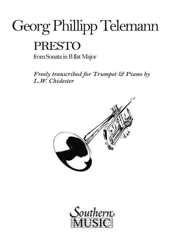 Georg Philipp Telemann Presto&nbsp;&nbsp;Trumpet&nbsp;&nbsp;Buch
