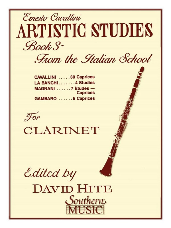 Artistic Studies vol.3 - From the Italian School  for clarinet  