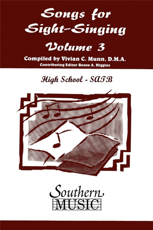 Bobby Siltman Songs For Sight Singing Volume 3 Hs-Satb&nbsp;&nbsp;SATB&nbsp;&nbsp;Chorpartitur