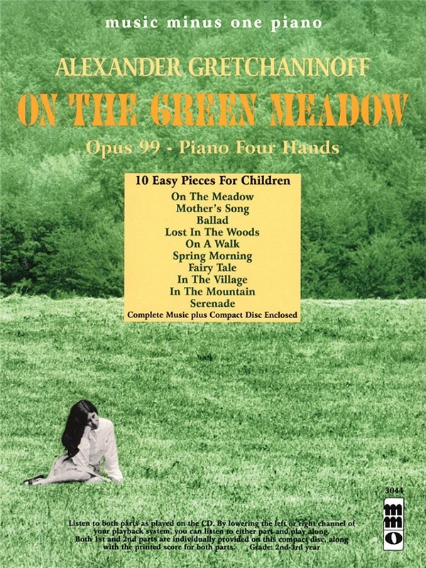 Alexander T. Gretchaninov, On the Green Meadow  Piano 4 Hands  Buch + CD