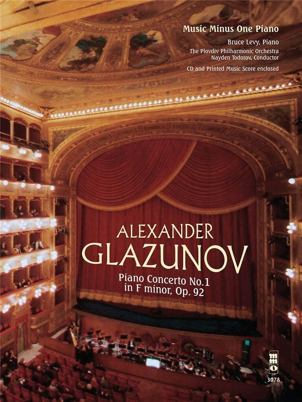 Alexander Glazunov, Concerto No. 1 in F Minor, Op. 92  Klavier  Buch + 2 CDs