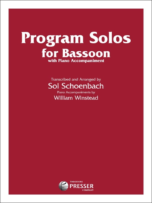 Program Solos for Bassoon&nbsp;&nbsp;Fagott und Klavier&nbsp;&nbsp;Partitur und Stimmen