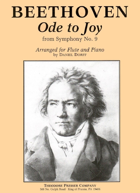 Ludwig Van Beethoven Ode To Joy&nbsp;&nbsp;Flöte und Klavier&nbsp;&nbsp;Klavierauszug mit Solostimme