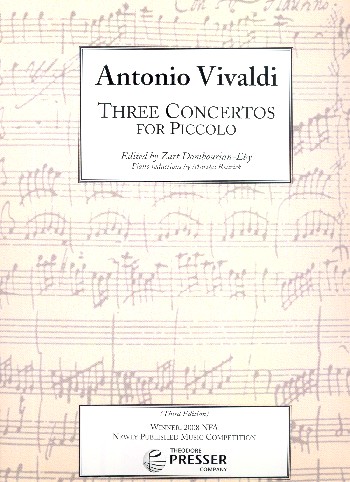 3 Concertos RV443, RV444, RV445  for piccolo and orchestra  piccolo and piano