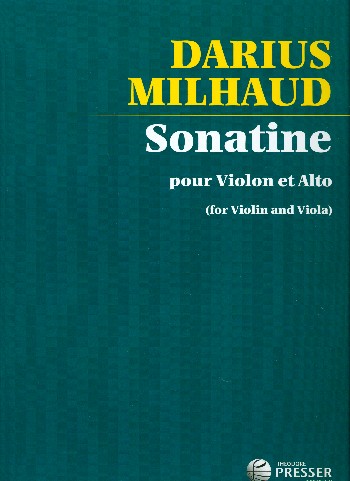Sonatine &nbsp;&nbsp;pour violon et alto&nbsp;&nbsp;