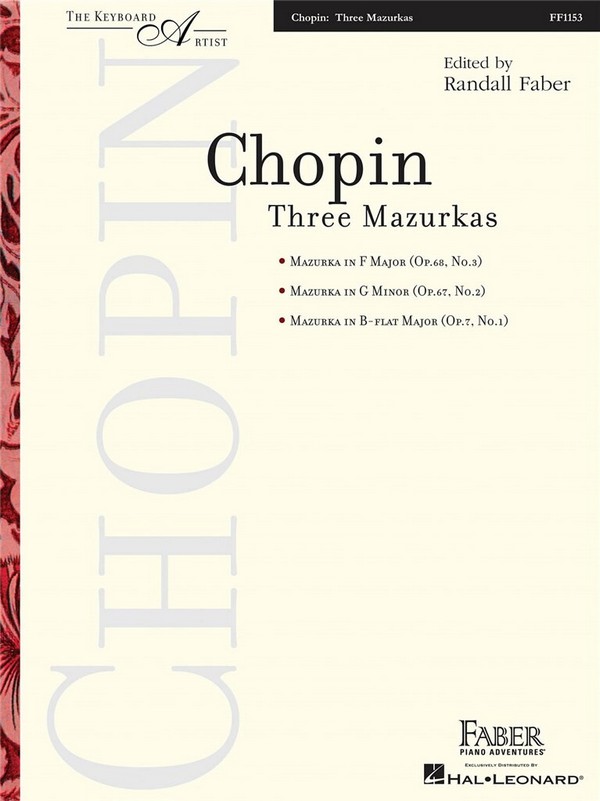 Chopin: Three Mazurkas  Piano  Instrumental Album