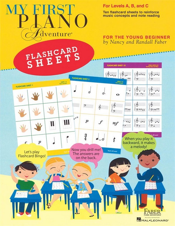 My first Piano Adventure Flashcard Sheets  for the young beginner  