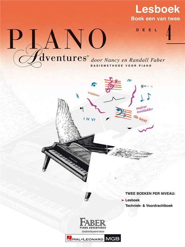 Piano Adventures: Lesboek Deel 4 (+Online-Audio)  for piano  Text niederländisch