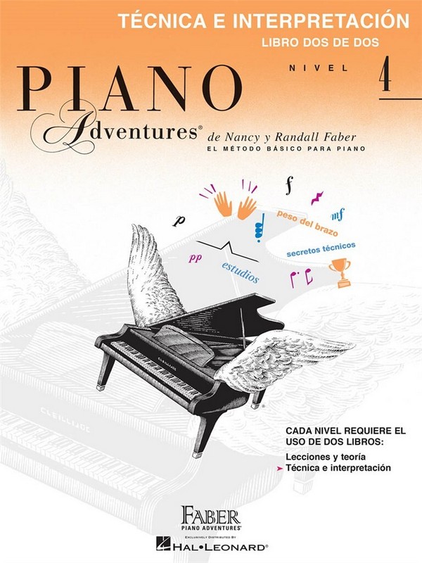 Piano Adventures: Técnica e Interpretación Nivel 4  for piano  Text spanisch