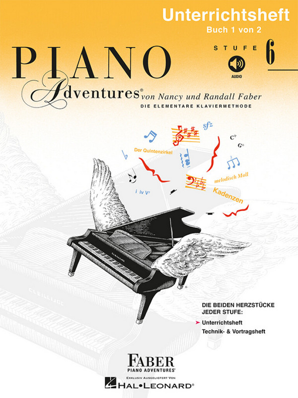 Piano Adventures - Unterrichtsheft Stufe 6  für Klavier (dt)  