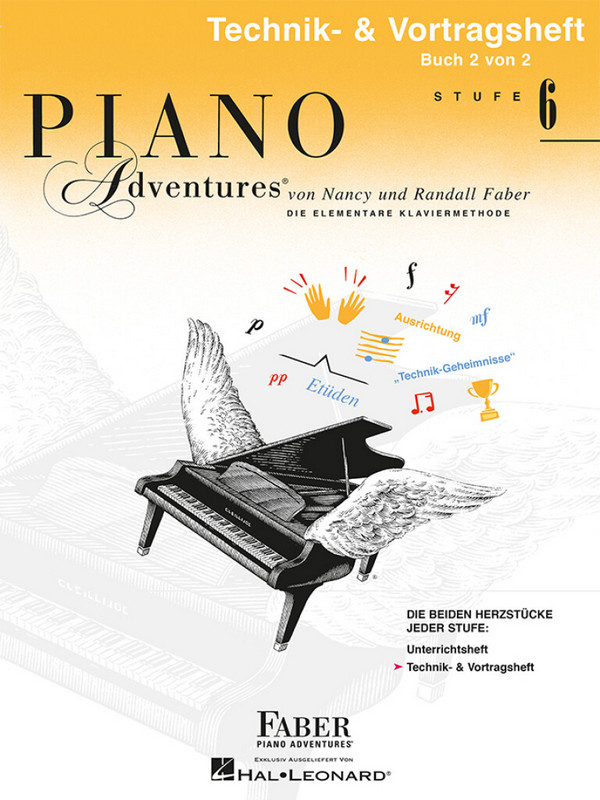 Piano Adventures - Technik- und Vortragsheft Stufe 6  für Klavier (dt)  