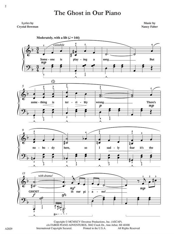 Nancy Faber: The Ghost In Our Piano  Piano  Instrumental Work