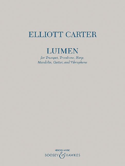 Carter, Elliott, Luimen&nbsp;&nbsp;für Trompete, Posaune, Harfe, Mandoline, Gitarre und Vibraphon&nbsp;&nbsp;Partitur
