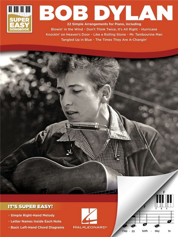 Bob Dylan - Super Easy Songbook  for easy piano  Songbook
