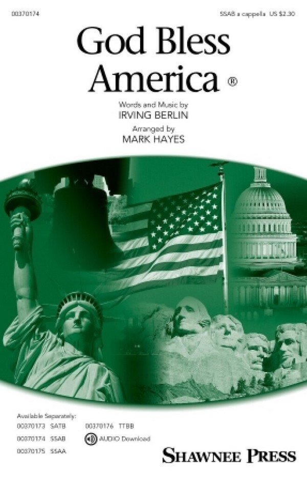 Irving Berlin, God Bless America&nbsp;&nbsp;SSAB a Cappella&nbsp;&nbsp;Chorpartitur
