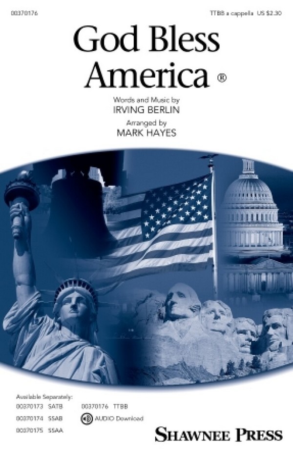 Irving Berlin, God Bless America&nbsp;&nbsp;TTBB a Cappella&nbsp;&nbsp;Chorpartitur