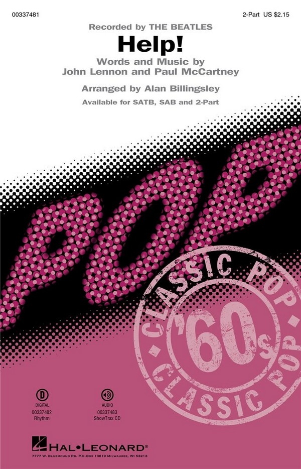 Alan Billingsley, Help!&nbsp;&nbsp;2-Part Choir&nbsp;&nbsp;Choral Score