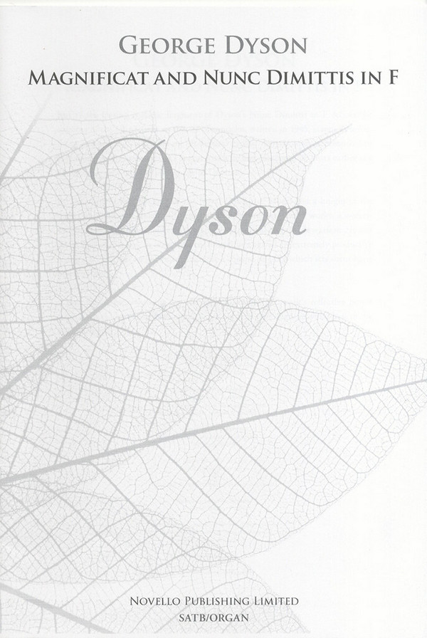 Magnificat and Nunc dimittis in F&nbsp;&nbsp;for mixed chorus and organ&nbsp;&nbsp;score