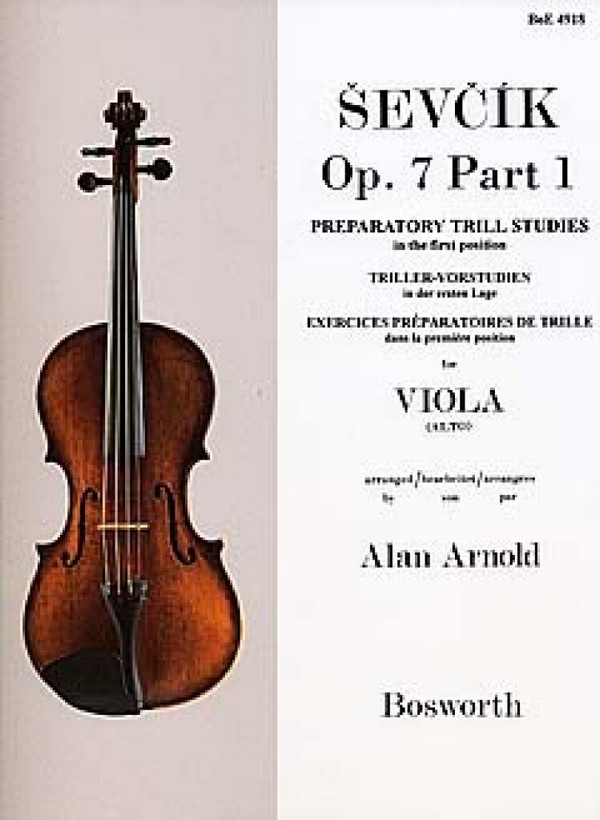 Preparatory Trill Studies in the  first position op.7,1 for viola (en/dt/fr)  