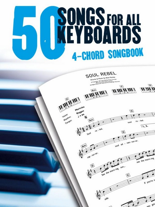 4-Chord Keyboard Songbook: 50 Songs&nbsp;&nbsp;lyrics/chord symbols/keyboard diagrams&nbsp;&nbsp;