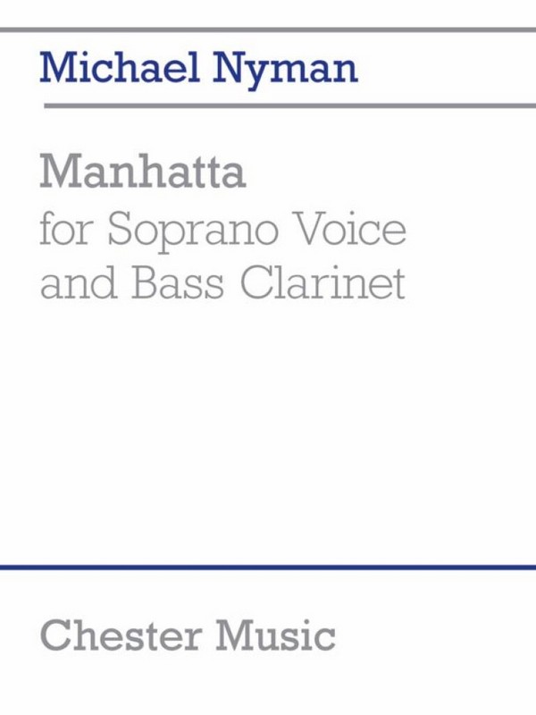 Manhatta for soprano voice and bass clarinet  score  