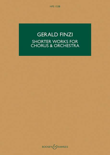 Shorter Works  for mixed chorus and orchestra  study score