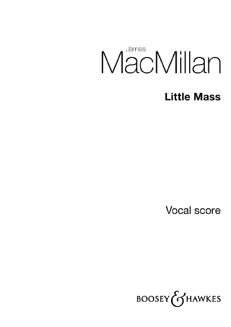 Little Mass&nbsp;&nbsp;for children's chorus and orchestra&nbsp;&nbsp;vocal score
