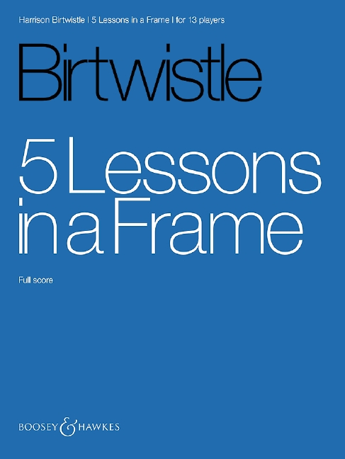 5 Lessons in a Frame&nbsp;&nbsp;for 13 players&nbsp;&nbsp;score