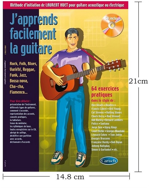 J'Apprends Facilement La Guitare&nbsp;&nbsp;Gitarre&nbsp;&nbsp;Buch + CD