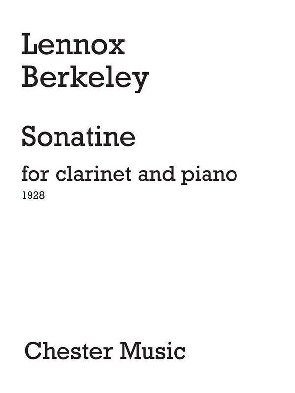 Lennox Berkeley, Sonatine&nbsp;&nbsp;Klarinette und Klavier&nbsp;&nbsp;Buch