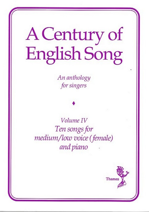 A Century of English Songs Vol.4  10 Songs for medium (low) voice  and piano
