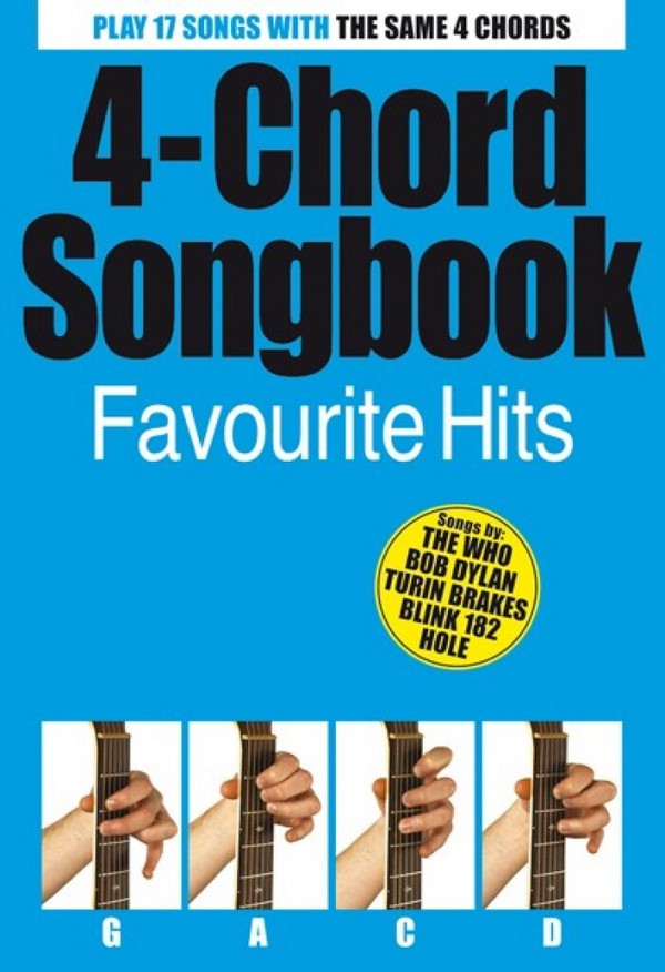 4-Chord Songbook: Favourite Hits&nbsp;&nbsp;lyrics/chord symbols/guitar chord boxes&nbsp;&nbsp;