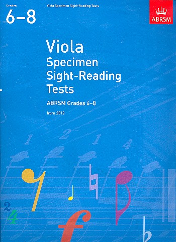 Specimen Sight-Reading Tests 2012&nbsp;&nbsp;Grades 6-8 for viola&nbsp;&nbsp;