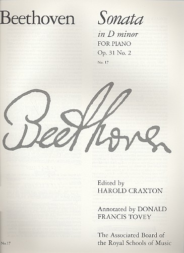 Sonata d minor op.31,2&nbsp;&nbsp;for piano&nbsp;&nbsp;