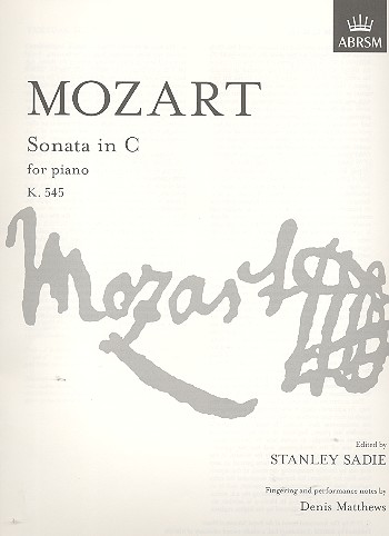 Sonata in C Major KV545&nbsp;&nbsp;for piano&nbsp;&nbsp;