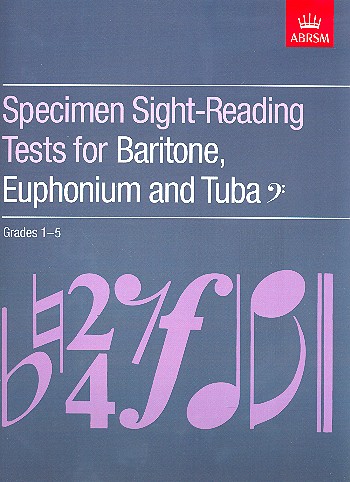 Specimen Sightreading Tests Grades 1-5&nbsp;&nbsp;for baritone, tuba or euphonium&nbsp;&nbsp;bass clef