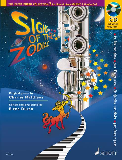Signs of the Zodiac vol.2 (+CD)&nbsp;&nbsp;for flute and piano&nbsp;&nbsp;Duran, Elena, ed.