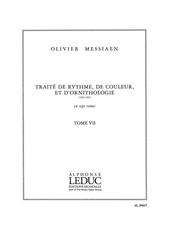 Traité de rythme de couleur et  d'ornithologie vol.7  